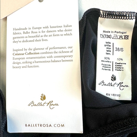 Ballet Rosa Fenix Leotard (Noir) - Small - NWT - Picture 3 of 6